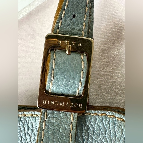 Anya Hindmarch Mint Green Leather Buckle Shoulder Bag - Picture 5 of 10